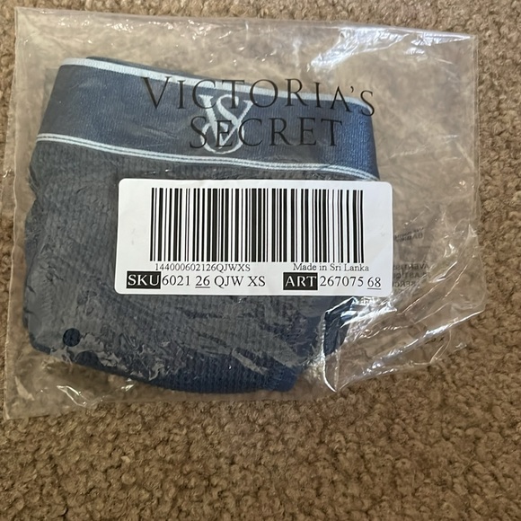 VICTORIAS SECRET LOGO WAISTBAND STRETCH COTTON TANGA BIKINI PANTY UNDERWEAR. NWT - Picture 10 of 10